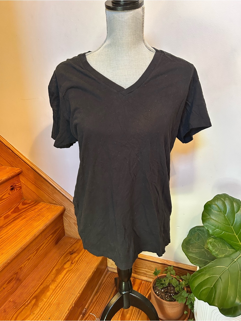 Polo by Ralph Lauren Black V-Neck Short Sleeve Tee